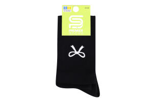 Гольфи підліткові Premier socks з вишитим бантиком р.23-25 чорні арт.5271