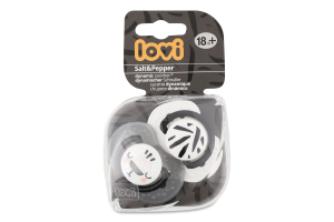 Пустушка Салт енд Пеппер силіконова динамічна 18+місяців 2шт Лові