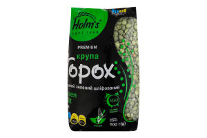 Горох колотый зеленый шлифованный Premium Holm's 1с м/у 800г