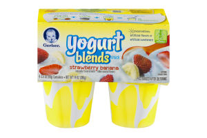 Gerber Yogurt Blends Snack Strawberry Banana / Toddler - 4 PK