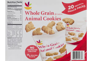 Ahold Whole Grain Animal Cookies Snack Packs - 20 CT