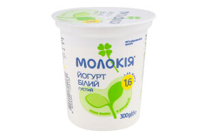 Йогурт 1.6% густой Белый Молокія ст 300г