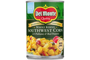 Del Monte Whole Kernel Corn Southwest With Pablano & Red Peppers