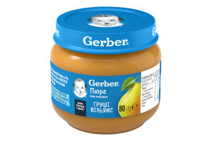 Пюре для детей от 6мес Груши Вильямс Gerber c/б 80г