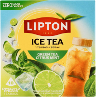 Чай холодний Citrus Mint зелений 10*3,5г в пірамідках Lipton