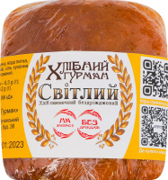 Хлеб пшеничный бездрожжевой на закваске Светлый Хлібний Гурман м/у 300г