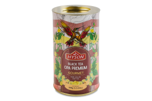 Чай чорний байховий цейлонський листовий Opa Premium Gourmet Hyson тубус 100г