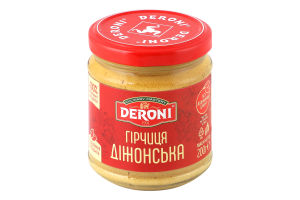 Горчица стерилизованная Дижонская Deroni с/б 200г