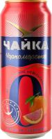 Пиво специальное 500мл 0.5% б/а светлое нефильтрованное пастеризованное Апельсин-грейпфрут №0 Черноморская Чайка ж/б