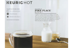 Starbucks K-Cups Medium Roast Ground Coffee Pike Place - 32 CT