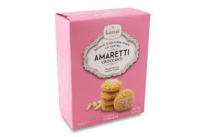 Печенье хрустящее с миндалем Amaretti Lenzi к/у 100г