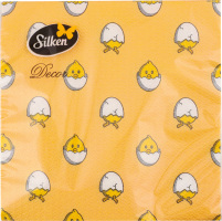 Серветки паперові Decor Маленькі курчатка 33*33см 2шари 12шт Silken