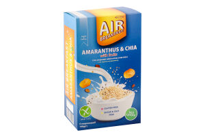 Завтраки сухие амарантовые воздушные с чиа, курагой и изюмом Air Breakfast Healthy Generation к/у 4х35г