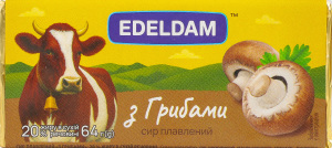 Сыр плавленый 20% С грибами Edeldam м/у 64г