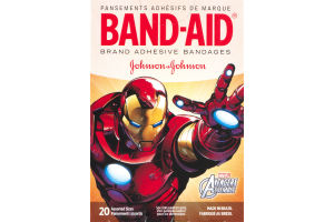 Band-Aid Brand Adhesive Bandages Assorted Sizes Marvel Avengers - 20 CT