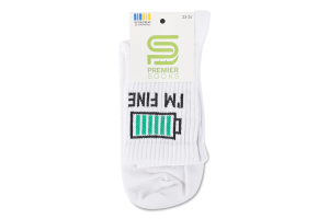 Шкарпетки Premier socks Bye-I'm fine білий р.23-25