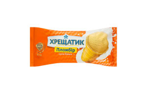 Мороженое 12% пломбир в вафельном стаканчике Крем-брюле Золотой стандарт Хрещатик м/у 90г