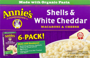 Annie's Homegrown Macaroni & Cheese Shells & White Cheddar - 6 CT