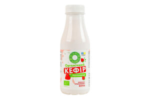 Кефір 2.5% органічний з наповнювачем Полуниця Organic Milk п/пл 280г