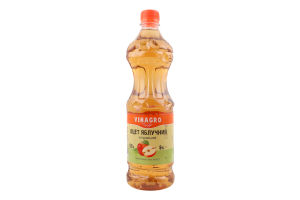 Оцет яблучний натуральний 6% 0,9л пет Vinagro
