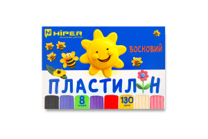 Пластилін восковий 8кольорів 130г Хіпер