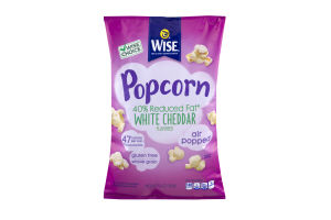 Wise Popcorn Air Popped 40% Reduced Fat White Cheddar