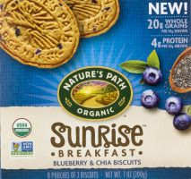 Nature's Path Organic Sunrise Breakfast Blueberry & Chia Biscuits Pouches - 8 CT
