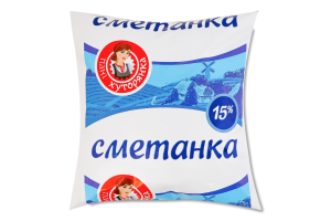 Продукт сметанный 15% молокосодержащий Сметанка Пані Хуторянка м/у 400г