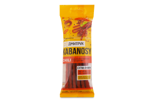 Снеки м'ясні зі свинини з перцем чилі Chili Кабаноси Дмитрук в/к м/у 80г