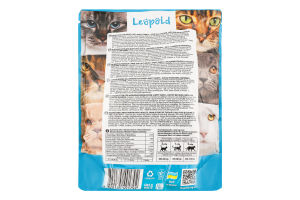 Корм д/котів Щаслива сімейка Рагу в соусі з куркою печінкою та овочами500г пауч Леопольд