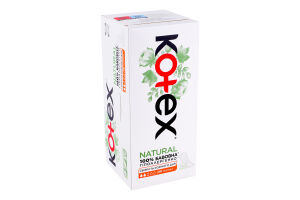 Прокладки женские гигиенические ежедневные Normal Natural Kotex 40шт