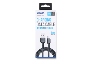 Кабель Brevia USB-MicroUSB black 1м 51100BUMC1