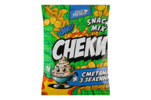 Снеки картофельные Сметана с зеленью Snack Mix Сhef Potato м/у 30г
