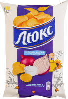 Чипси картопляні зі смаком сметани та цибулі Люкс м/у 125г