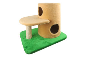 Дряпка-будинок д/котів Вежа бежева сизаль 54*57*45см Lucky Pet