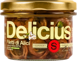 Анчоуси Delicius філе скруч з каперс оливк олії