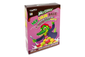 Сніданки сухі глазуровані цукровою глазур'ю зі смаком тутті-фрутті Color balls Mix Mr. Croco к/у 200г