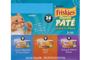 Purina Friskies Classic Pate Cat Food Variety Pack - 24 CT