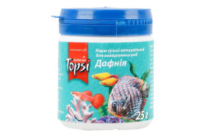 Корм сухий натуральний для акваріумних риб Дафнія Topsi п/б 25г