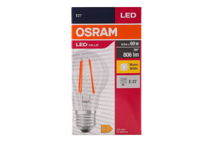 OSRAM ЛАМПА LEDV A60ФІЛ 27K 7W E27
