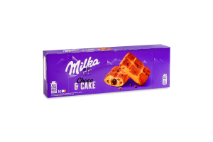 Пирожное бисквитное с шоколадной начинкой и кусочками молочного шоколада Choco&Cake Milka к/у 5х35г