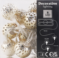 Гірлянда MBM My Home Лампочка срібна 8ламп MH-1347