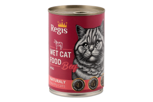 Корм д/дорослих котів з яловичиною 415г ж/б Регіс