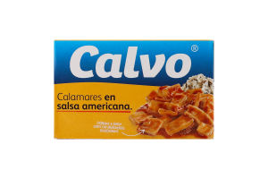 Кальмары кусочками в американском соусе Calvo к/у 115г