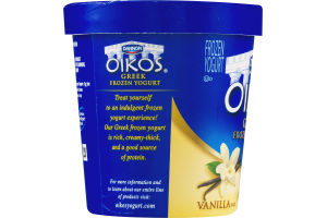 Dannon Oikos Greek Frozen Yogurt Vanilla Flavor
