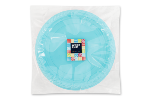 Набір тарілок пластикових 5 рожевих + 5 бірюзових d22см Мікс Karnaval Weekend 10шт