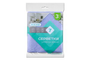 Серветки віскозні Семерка 3 шт