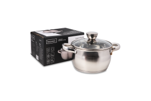 Каструля 1,8л корозійностійка сталь з кришкою Lessner