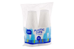 Smart Sense Plastic Cups For Cold Drinks - 50 CT