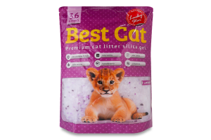 Наполнитель силикагелевый для кошачьих туалетов с ароматом лаванды Best Cat 3.6л